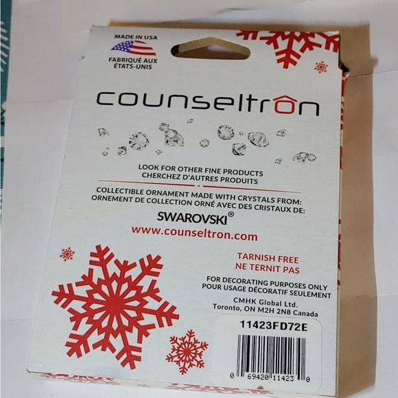 Collectable Snowman Ornament With Swarovski Crystals - Picture 2 of 2